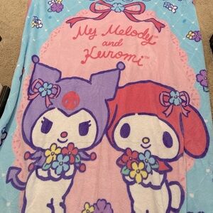 My Melody & Kuromi Floral Throw Blanket